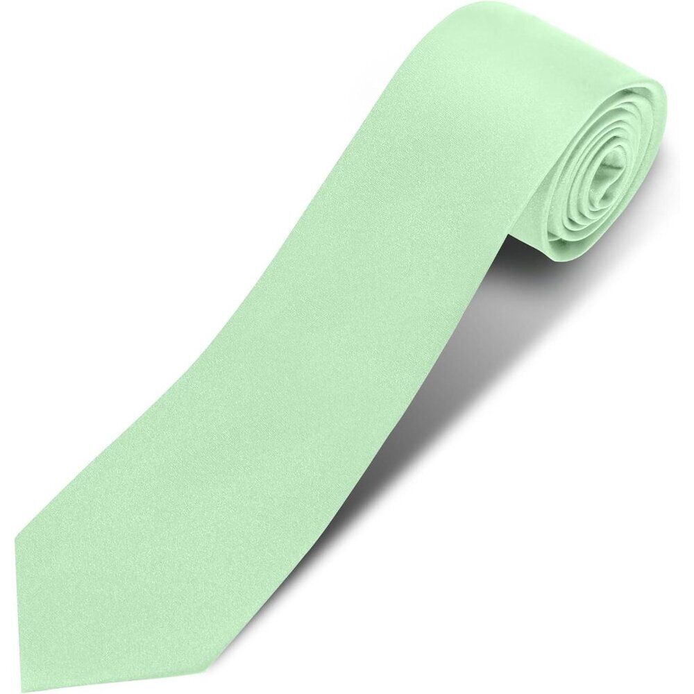 Men's Sage Green Solid Pure Color 3.15" (8cm) Necktie Plain Formal Business Ties